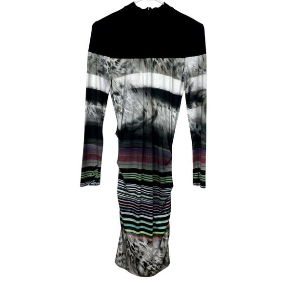 NICOLE MILLER Artelier 00608 Striped Stretch Knit Dress    Size S - Picture 6 of 10